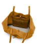 Lucca Baldi Leder-Schultertasche "Spoleto" in Hellbraun - (B)34 x (H)28 x (T)14 cm