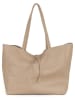 Lucca Baldi Leder-Schultertasche "Spoleto" in Beige - (B)34 x (H)28 x (T)14 cm