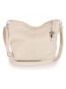 Lucca Baldi Leder-Schultertasche "Trapani" in Beige - (B)33 x (H)25 x (T)14 cm