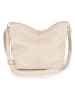 Lucca Baldi Leder-Schultertasche "Trapani" in Beige - (B)33 x (H)25 x (T)14 cm
