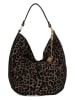 Lucca Baldi Leren shopper "Conegliano" zwart - (B)49 x (H)33 x (D)6 cm