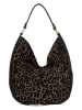 Lucca Baldi Leren shopper "Conegliano" zwart - (B)49 x (H)33 x (D)6 cm