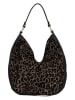 Lucca Baldi Leren shopper "Conegliano" zwart - (B)49 x (H)33 x (D)6 cm