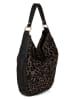 Lucca Baldi Leren shopper "Conegliano" zwart - (B)49 x (H)33 x (D)6 cm