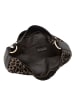 Lucca Baldi Leren shopper "Conegliano" zwart - (B)49 x (H)33 x (D)6 cm