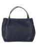 Lia Biassoni Leder-Henkeltasche "Taro" in Dunkelblau - (B)28 x (H)25 x (T)18 cm
