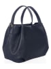 Lia Biassoni Leder-Henkeltasche "Taro" in Dunkelblau - (B)28 x (H)25 x (T)18 cm