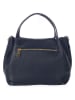 Lia Biassoni Leder-Henkeltasche "Taro" in Dunkelblau - (B)28 x (H)25 x (T)18 cm