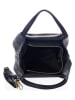 Lia Biassoni Leder-Henkeltasche "Taro" in Dunkelblau - (B)28 x (H)25 x (T)18 cm