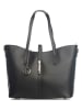 Lia Biassoni Leder-Schultertasche "Parma" in Schwarz - (B)40 x (H)27 x (T)14 cm