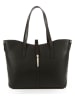 Lia Biassoni Leder-Schultertasche "Parma" in Schwarz - (B)40 x (H)27 x (T)14 cm