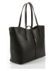Lia Biassoni Leder-Schultertasche "Parma" in Schwarz - (B)40 x (H)27 x (T)14 cm