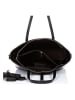 Lia Biassoni Leder-Schultertasche "Parma" in Schwarz - (B)40 x (H)27 x (T)14 cm