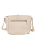 Lia Biassoni Leder-Umhängetasche "Mella" in Beige - (B)24 x (H)20 x (T)9 cm