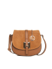 Lia Biassoni Leder-Umhängetasche "Adda" in Hellbraun - (B)23 x (H)20 x (T)6 cm