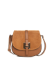 Lia Biassoni Leder-Umhängetasche "Adda" in Hellbraun - (B)23 x (H)20 x (T)6 cm