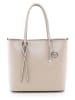 Lia Biassoni Leren schoudertas "Mallero" beige