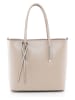 Lia Biassoni Leder-Schultertasche "Mallero" in Beige - (B)32 x (H)30 x (T)12 cm