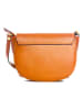 Lia Biassoni Leder-Umhängetasche "Tidone" in Hellbraun - (B)20 x (H)18 x (T)8 cm