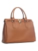 Lia Biassoni Leren handtas "Nure" lichtbruin - (B)36 x (H)28 x (D)18 cm