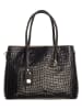 Lia Biassoni Skórzany shopper bag "Allia" w kolorze czarnym - 40 x 33 x 16 cm