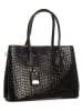 Lia Biassoni Skórzany shopper bag "Allia" w kolorze czarnym - 40 x 33 x 16 cm