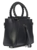 Lia Biassoni Leder-Henkeltasche "Garlate" in Schwarz - (B)28 x (H)21 x (T)10 cm