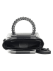 Lia Biassoni Leder-Henkeltasche "Garlate" in Schwarz - (B)28 x (H)21 x (T)10 cm
