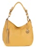 Lia Biassoni Leder-Schultertasche "Monate" in Senf - (B)36 x (H)26 x (T)10 cm