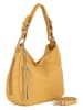 Lia Biassoni Leder-Schultertasche "Monate" in Senf - (B)36 x (H)26 x (T)10 cm