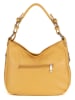 Lia Biassoni Leder-Schultertasche "Monate" in Senf - (B)36 x (H)26 x (T)10 cm