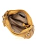 Lia Biassoni Leren schoudertas "Monate" mosterdgeel - (B)36 x (H)26 x (D)10 cm