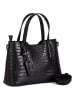 Lia Biassoni Leren handtas "Acco" zwart - (B)32 x (H)22 x (D)12 cm