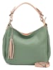 Lia Biassoni Leren schoudertas "Garga" groen - (B)36 x (H)26 x (D)10 cm