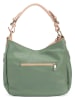 Lia Biassoni Leder-Schultertasche "Garga" in Grün - (B)36 x (H)26 x (T)10 cm