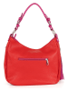 Lia Biassoni Leder-Schultertasche "Garga" in Rot - (B)36 x (H)26 x (T)10 cm