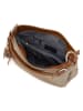 Lia Biassoni Leder-Schultertasche "Garga" in Beige - (B)36 x (H)26 x (T)10 cm