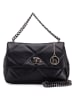 Lia Biassoni Leren handtas "Salto" zwart - (B)30 x (H)17 x (D)8 cm