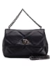 Lia Biassoni Leder-Henkeltasche "Salto" in Schwarz - (B)30 x (H)17 x (T)8 cm