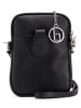 Lia Biassoni Leder-Umhängetasche "Paglia" in Schwarz - (B)15 x (H)20 x (T)1 cm