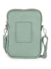Lia Biassoni Leren smartphonetas "Paglia" groen - (B)15 x (H)20 x (D)1 cm