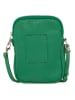 Lia Biassoni Leder-Handytasche "Paglia" in Grün - (B)15 x (H)20 x (T)1 cm