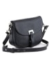 Lia Biassoni Leder-Umhängetasche "Neva" in Schwarz - (B)20 x (H)16 x (T)6 cm