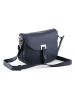 Lia Biassoni Leder-Umhängetasche "Neva" in Dunkelblau - (B)20 x (H)16 x (T)6 cm