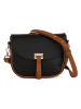 Lia Biassoni Leren schoudertas "Neva" zwart - (B)20 x (H)16 x (D)6 cm