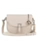 Lia Biassoni Leder-Umhängetasche "Neva" in Creme - (B)20 x (H)16 x (T)6 cm