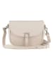 Lia Biassoni Leder-Umhängetasche "Neva" in Creme - (B)20 x (H)16 x (T)6 cm