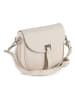 Lia Biassoni Leder-Umhängetasche "Neva" in Creme - (B)20 x (H)16 x (T)6 cm