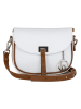 Lia Biassoni Leder-Umhängetasche "Neva" in Weiß - (B)20 x (H)16 x (T)6 cm