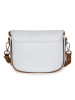 Lia Biassoni Leder-Umhängetasche "Neva" in Weiß - (B)20 x (H)16 x (T)6 cm
